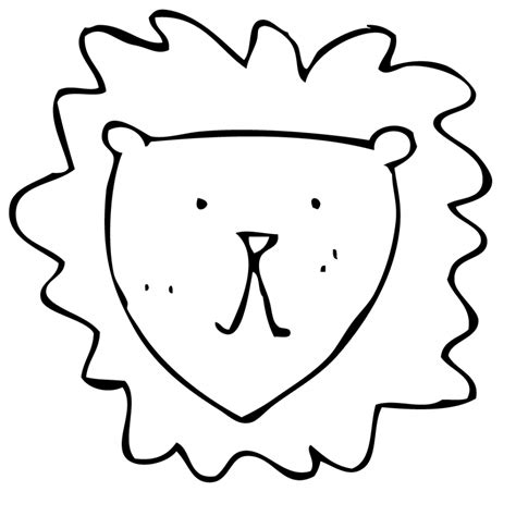 Simple Lion Head Drawing at GetDrawings | Free download