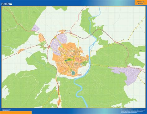 wall map of Soria Spain | Largest maps of the world. Our big collection