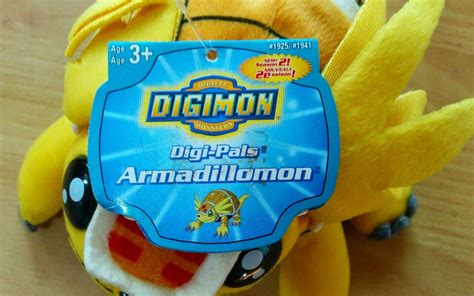 Bandai 1997 Digimon Digital Monster Armadillomon 5" Plush Doll Figure ...