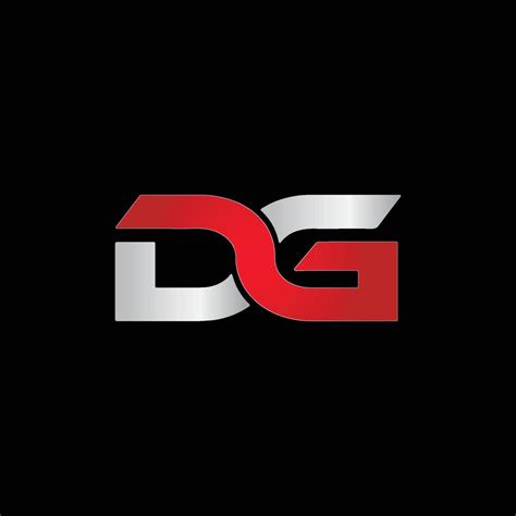 Red and Silver DG Logo Creative Modern Minimal Alphabet D G Initial ...