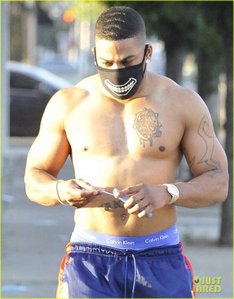 Photo: nelly looks buff going shirtless leaving dwts rehearsals 03 ...