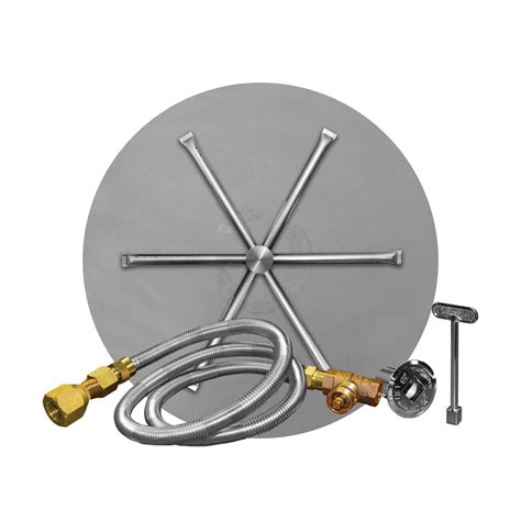 Firegear Match Light Fire Pit Burner Kit, Round Flat Pan, Propane, 29" - Walmart.com