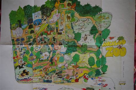 Auckland Zoo map, 1980s - ZooChat