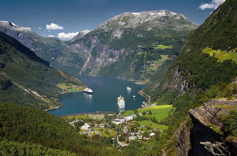 HD wallpaper: Earth, Geirangerfjord, Cruise Ship, Mountain, Norway ...