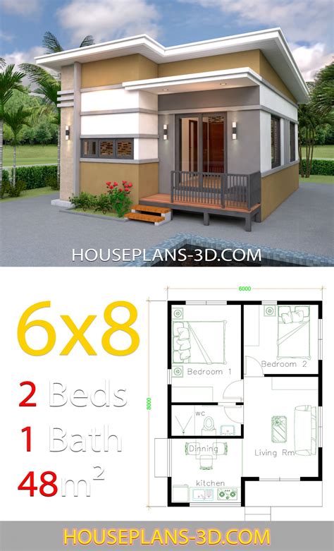 20+ Small 2 Bedroom House Plans - MAGZHOUSE