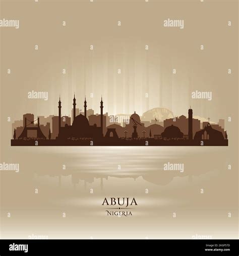 Abuja Nigeria city skyline vector silhouette illustration Stock Vector Image & Art - Alamy