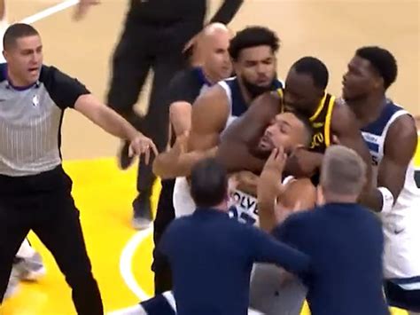 Draymond Green Puts Rudy Gobert In Chokehold During Wild Warriors Vs ...