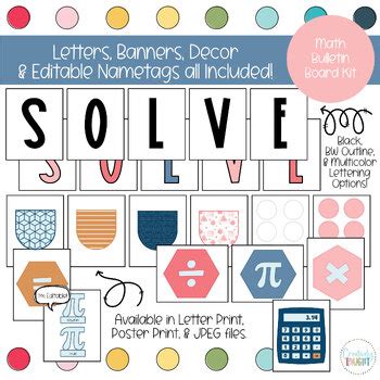 Math Classroom Decor - Pi Day - March Bulletin Board Kit by Creatively Taught