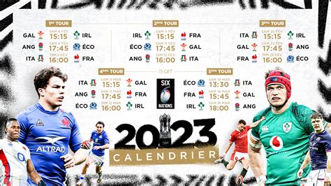 Le calendrier du Tournoi des Six Nations 2023 dévoilé - Six Nations Rugby - RUGBY