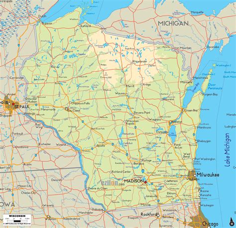 Map of Wisconsin - TravelsFinders.Com