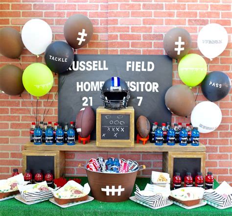 Football Party Table + DIY Football Drink Tub - Make Life Lovely