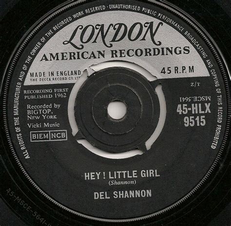 Del Shannon - Hey! Little Girl (1962, Vinyl) | Discogs