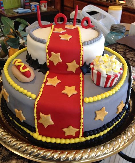 Movie awards night theme birthday cake | Cake decorating tips, Movie ...