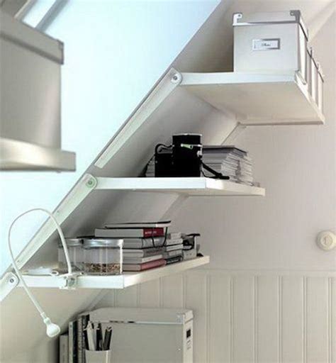 Slanted Ceiling Storage Ideas | Shelly Lighting