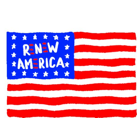 Renew America American Flag Sticker - Renew America American Flag Flag - Discover & Share GIFs