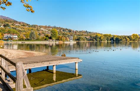 View of Varese Lake from Gavirate Village in the Province of Varese ...