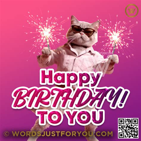 Happy Birthday Cat Gif » WordsJustforYou.com - Original Creative Animated GIFs