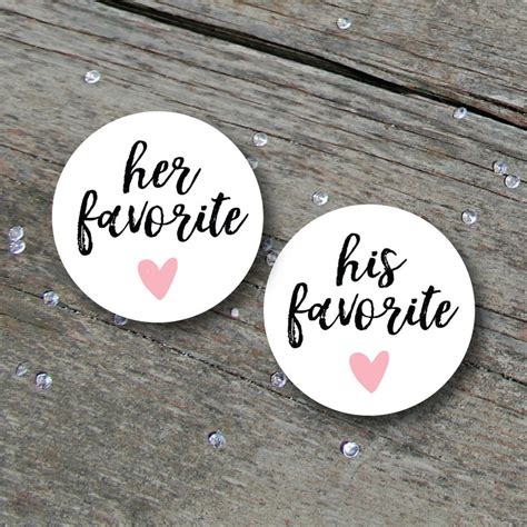 His Favorite Her Favorite Sticker His & Hers His and Hers | Etsy