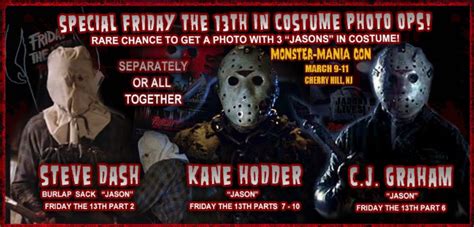 Five Jason Voorhees Actors To Appear In Costume March 2018 - Friday The 13th: The Franchise