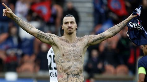 Zlatan Ibrahimovic explains mysterious new tattoos after Paris Saint-Germain held by Caen ...