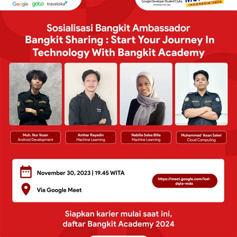 See Bangkit Sharing : Start Your Journey In Technology With Bangkit Academy at Google Developer ...