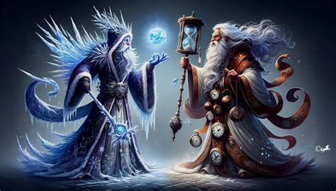 Father Frost meets Father Time by unicorngraphics on DeviantArt