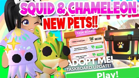 *NEW* SQUID & CHAMELEON PETS in ADOPT ME UPDATE (roblox) - YouTube