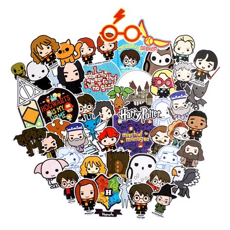 Conquest Journals Harry Potter Chibi Vinyl Stickers, Set of 50, Waterproof, UV and Scatch ...