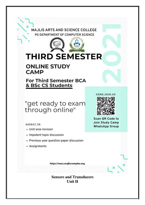 Module 2 - sensors and transducers - Sensors and Transducers Unit II Sensors and Transducers ...