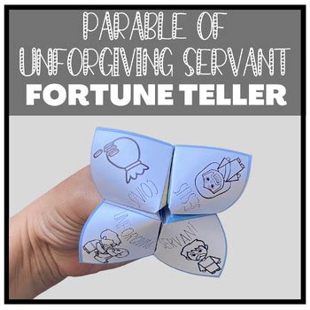 Parable of Unforgiving Servant, Fortune Teller, Bible Craft, Forgiveness