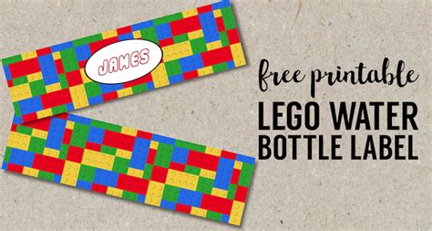 Free Printable Lego Water Bottle Labels - Paper Trail Design
