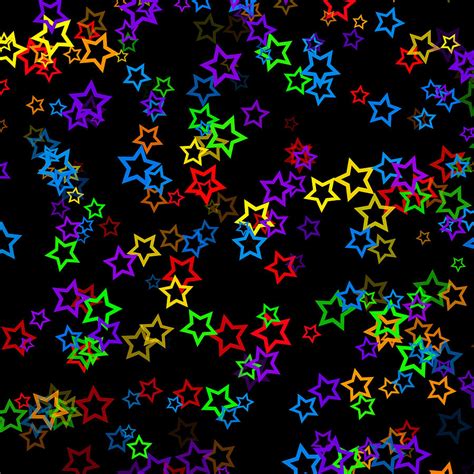 Rainbow Star Outlines Digital Art by Abagail Wells | Pixels