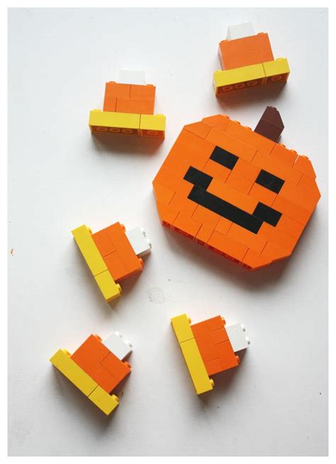 LEGO Halloween Jack O Lantern Pumpkin Candy Corn STEM