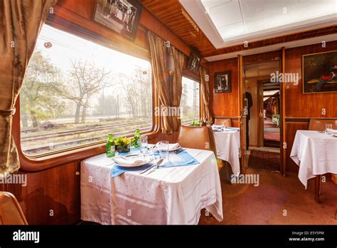 interior of luxury old train carriage Stock Photo - Alamy