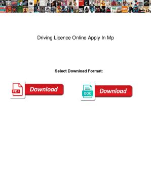 Fillable Online Driving Licence Online Apply In Mp. Driving Licence Online Apply In Mp ocilib ...