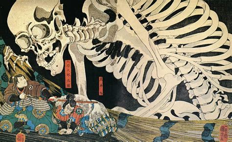 HD wallpaper: Japanese Samurai Art, skeleton and two men painting, Artistic | Wallpaper Flare