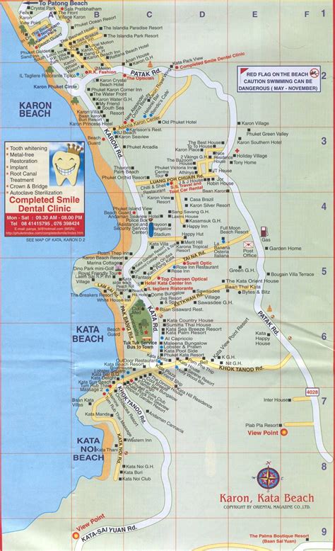 Karon Phuket Tourist Map - karon Kata • mappery