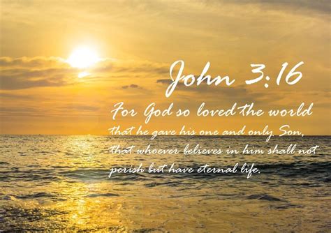 John 3:16 NIV #3 Bible Verse Canvas Wall Art