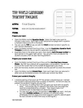 Spanish 4 Final Exam by The Profe Store LLC | TPT