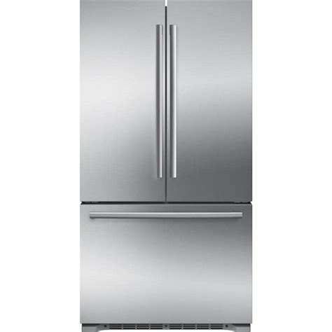 Bosch 800 Series 20.7-cu ft Counter-Depth French Door Refrigerator with Ice Maker (Stainless ...