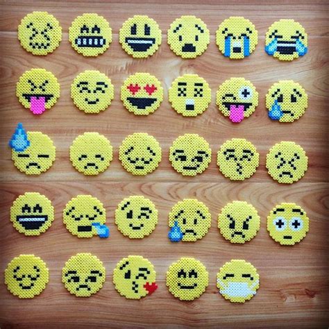 Perler bead emoji magnets | Crafty Whatnot