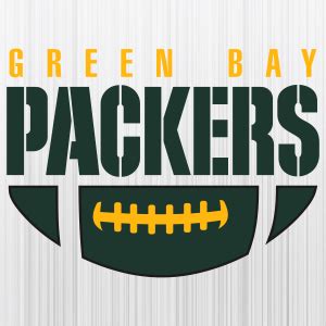 Green Bay Packers Ball SVG | Packers NFL Logo PNG