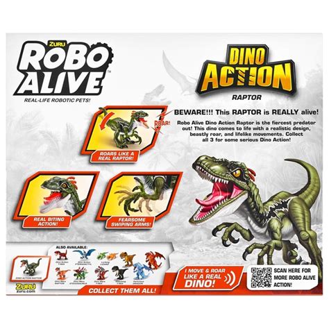 Robo Alive Dino Action Raptor by ZURU | Smyths Toys UK