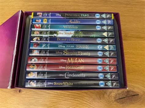 * DISNEY PRINCESS DVD Box Set 11 Classic Films Snow White Cinderella Aladdin * £19.99 - PicClick UK