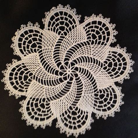 8.5" Embroidery Machine Doily design and digitized by me. Picture does not do it justice ...