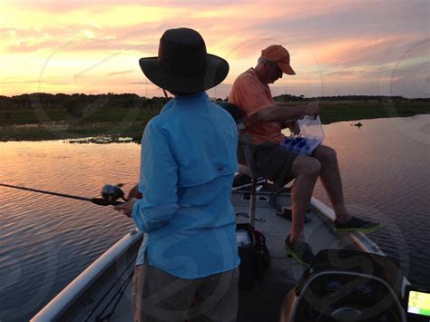 Fishing sunset relax boat outdoor nature couple beauty by Joshua Uth ...