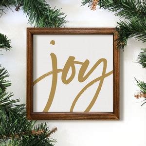 Gold Joy Christmas Wood Sign, Christmas Table Decor, Holiday Joy Wall ...