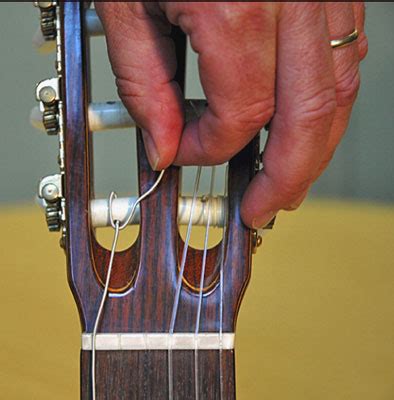 How to Attach Nylon Strings to the Tuning Post of an Acoustic Guitar - dummies