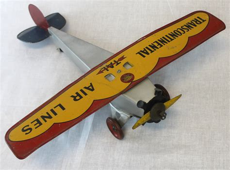 Bargain John's Antiques | Antique Toy Tin Pull Airplane - Bargain John's Antiques