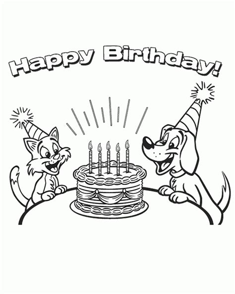 Get This Free Happy Birthday Coloring Pages to Print Out 78291